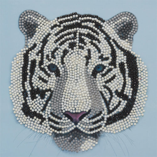 White Tiger Crystal Art Card