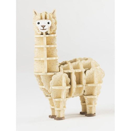 Wooden Alpaca 3D Model Incredibuilds