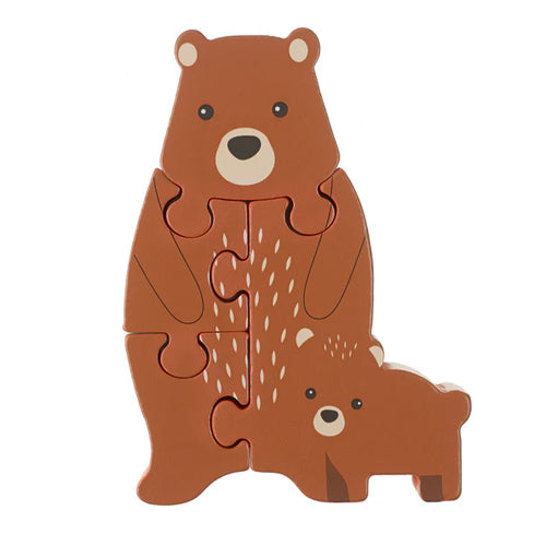 Orange Tree Bear 4 Piece Wooden Jigsaw