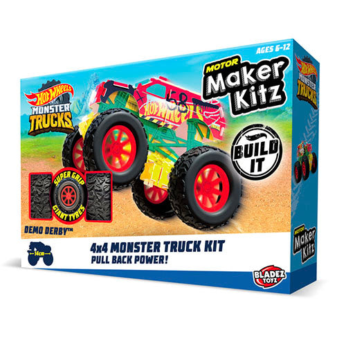 Hot Wheels Pull-back 4x4 Monster Truck Kit Bladez Toyz Maker Kitz Demo Derby  Whirligig Toys