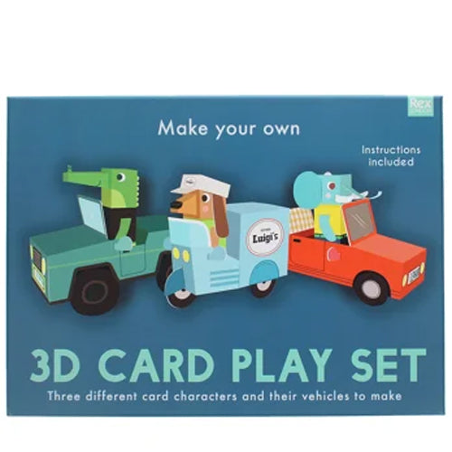 Rex London Make Your Own 3D Card Play Set Vehicles