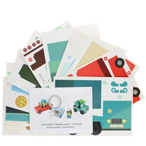 Rex London Make Your Own 3D Card Play Set Vehicles
