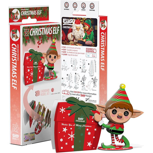 Eugy Christmas Elf 3D Cardboard Model