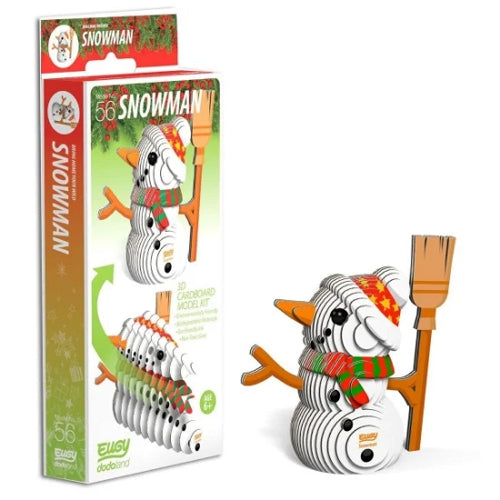 Eugy Christmas Snowman 3D Cardboard Model