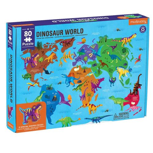 Dinosaur World 80 Piece Jigsaw Mudpuppy