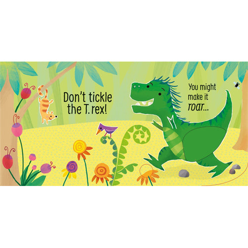 Usborne Touchy Feely Sounds Don't Tickle The T.Rex Book