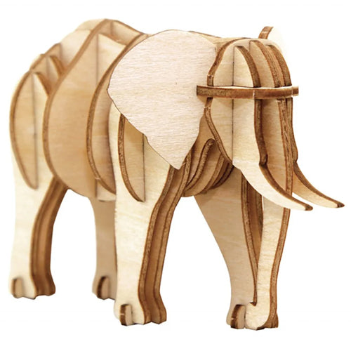 Incredibuild Elephant 3D Wooden Model