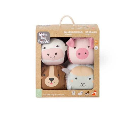 Little Big Friends DooBalls Roly Poly Soft Farm Animal Balls in Packaging