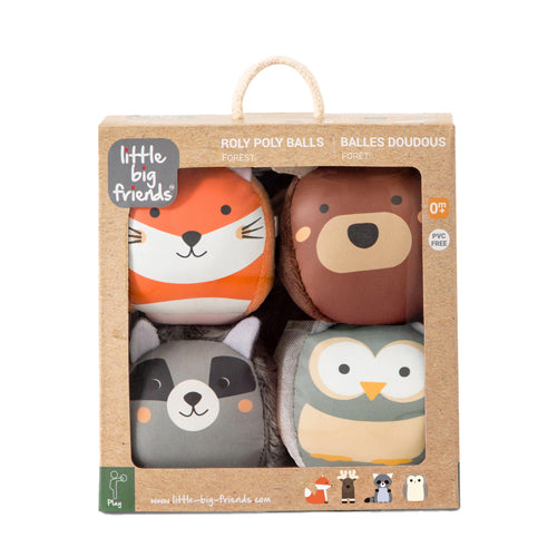 Little Big Friends DooBalls Roly Poly Soft Forest Animal Balls in packaging