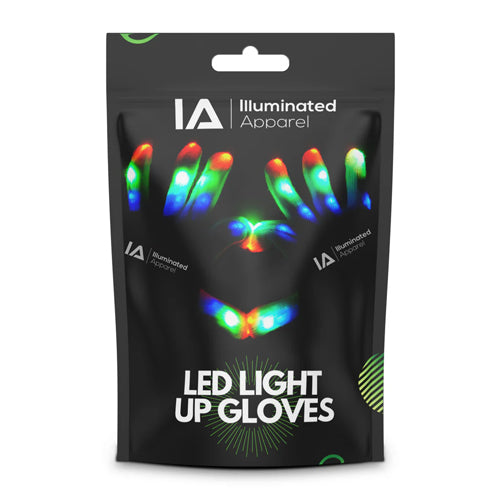 LED Light Up Gloves Illuminated Apparel