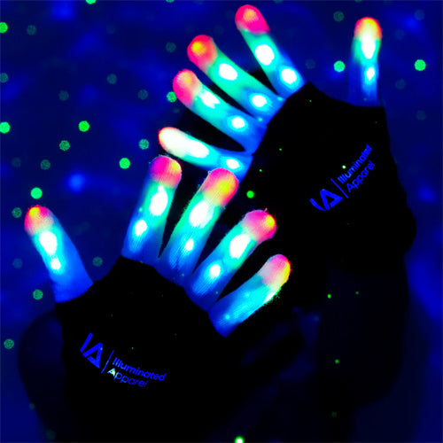 LED Light Up Gloves Illuminated Apparel