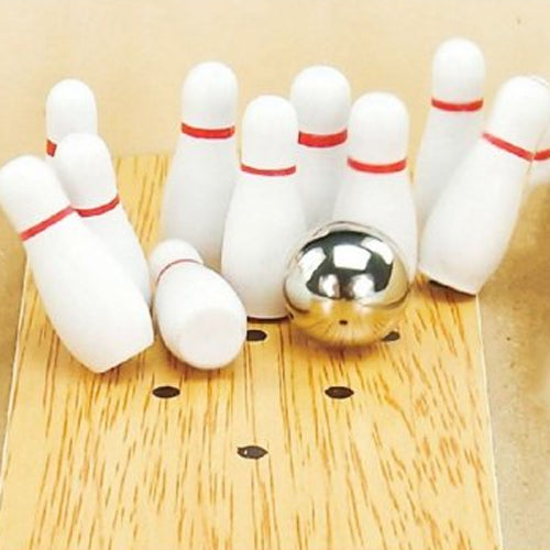 Mini Wooden Bowling Alley