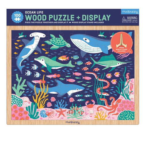 Ocean Life Wooden 100 Piece Jigsaw Mudpuppy