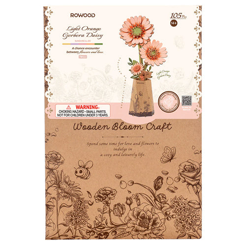 Robotime Orange Gerbera Wooden Flower