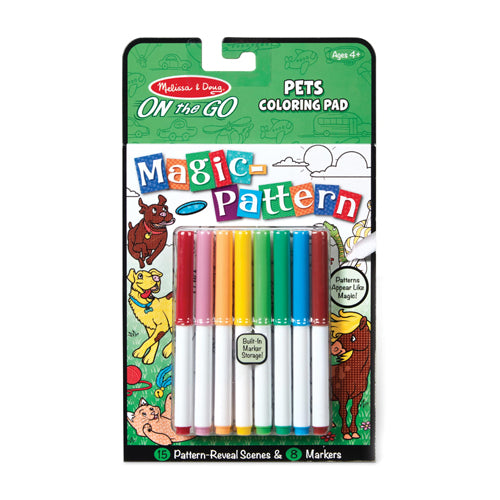 Melissa & Doug Pets Colouring Pad Magic Pattern On The Go