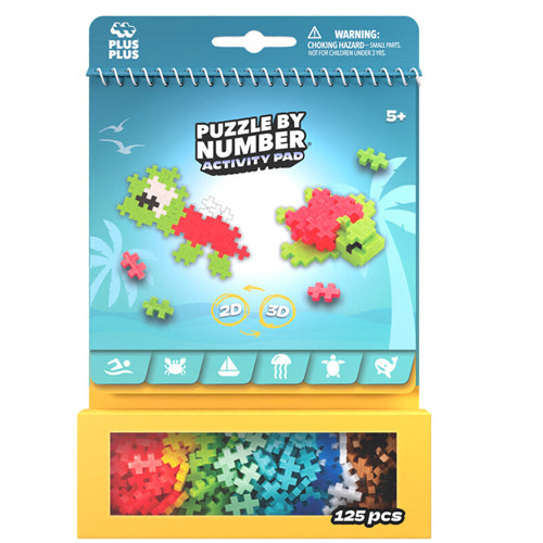 Plus Plus Ocean Activity Pad Puzzle By Number