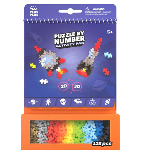 Plus Plus Space Activity Pad Puzzle By Number