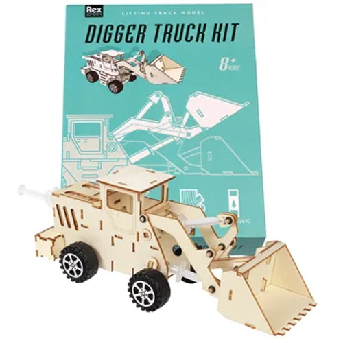 Wooden digger truck kit Rex London