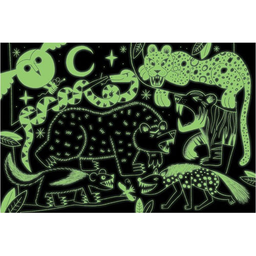 Land Predators Glow In The Dark Jigsaw 100 Pieces Mudpuppy