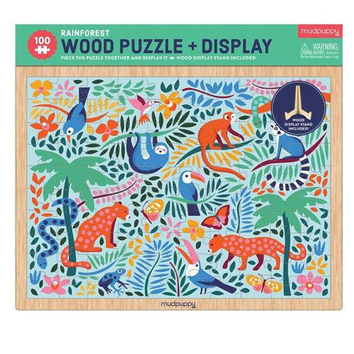 Rainforest 100 Piece Wooden Puzzle Mudpuppy