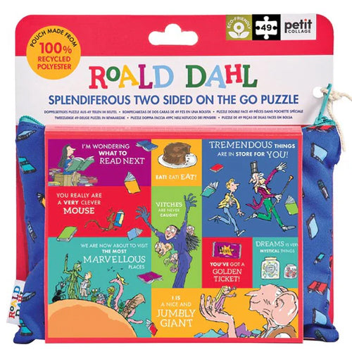 Petit Collage Slendiferous Two Sided On The Go Roald Dahl Jigsaw