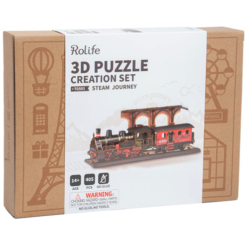 Robotime Rolife 3D Puzzle Creation Set Steam Journey TG501