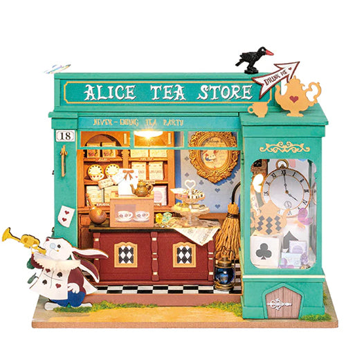 Alice's Teastore Miniature House Robotime DG156 Whirligig Toys