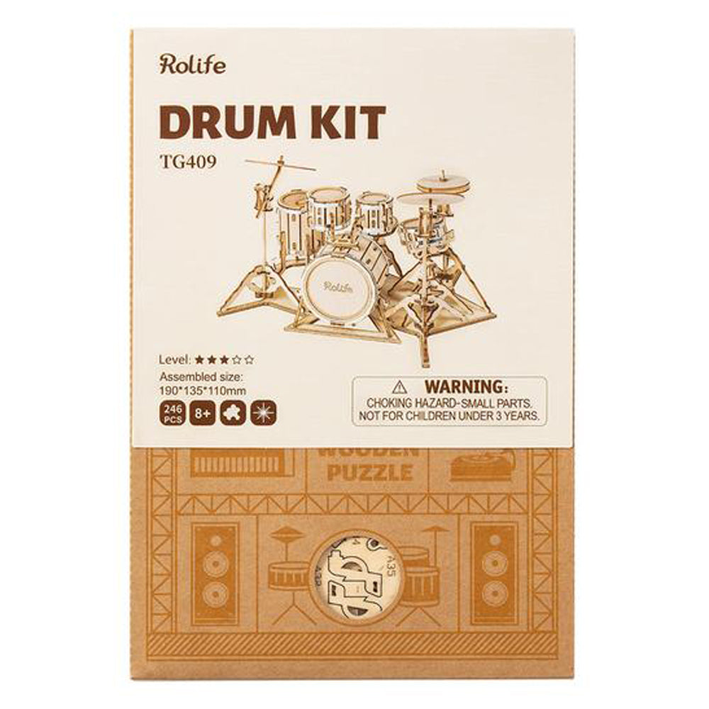 ROKR Rolife Wooden Drum Kit Model TG409