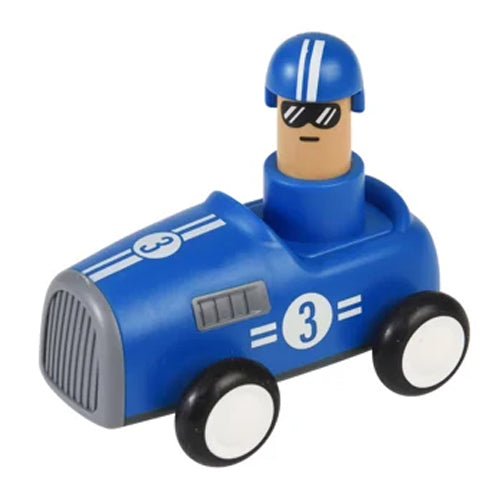 Wooden toy racing car Push down Rex London