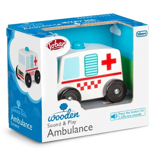 Tobar Wooden Sound & Play Ambulance