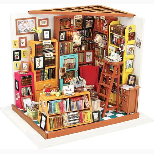 Sam's Study Miniature Bookshop DIY House Robotime Rolife DG102