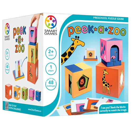 Peek A Zoo Cubes Puzzle Smart Games