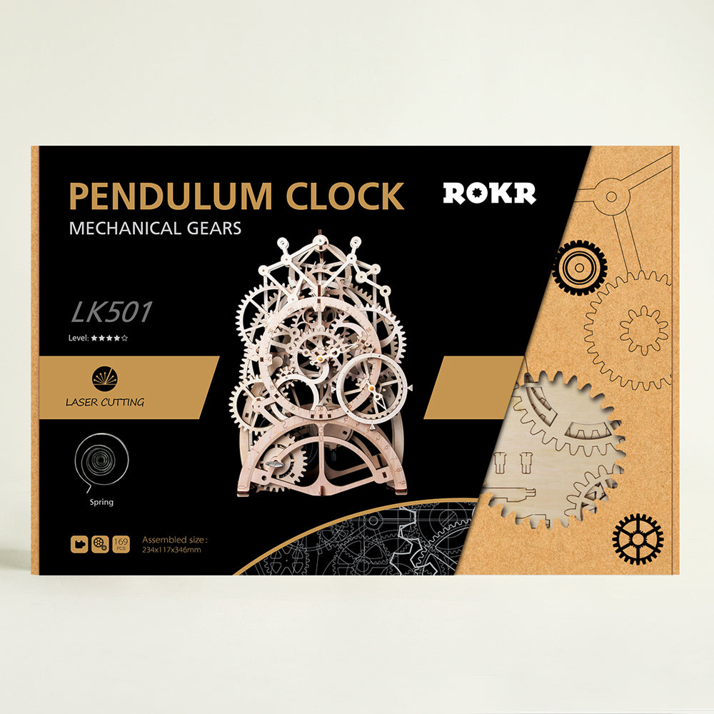 Pendulum Clock Wooden Model ROKR Robotime LK501